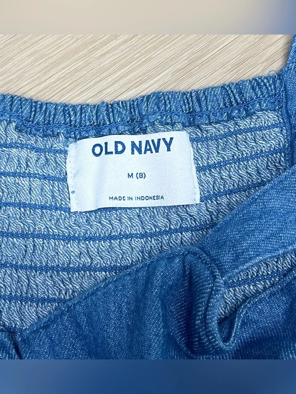 Old Navy Blue Denim Girls' Romper with Button Front